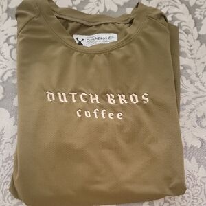 Dutch Bros Coffee Olive Green T-Shirt ~ Size L